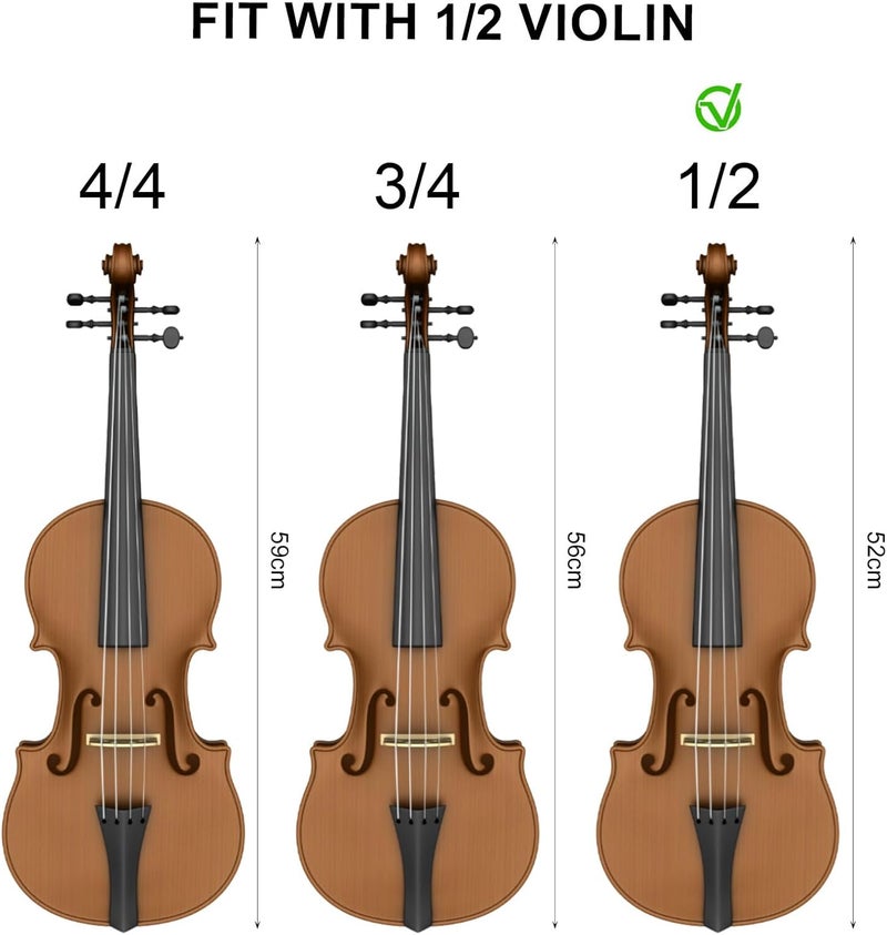 JV JO&VIN Violin Shoulder Rest for 1/2 Size, Collapsible and Height Adjustable Feet, Universal Type Parts Soft Easy to use, High Strength Sponge, Easy use for Kids Beginners - Image 4